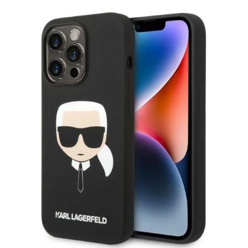Kup Case Karl Lagerfeld KLHMP14LSLKHBK Apple iPhone 14 Pro Hardcase schwarz/black Silikon Karls Kopf Magsafe - KLD1157 - {ean13} - Sklep Home Screen