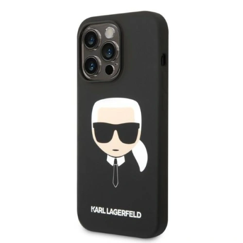 Kup Etui Karl Lagerfeld KLHMP14LSLKHBK Apple iPhone 14 Pro hardcase negru/black Silicone Karl`s Head Magsafe - KLD1157 - {ean13} - Sklep Home Screen