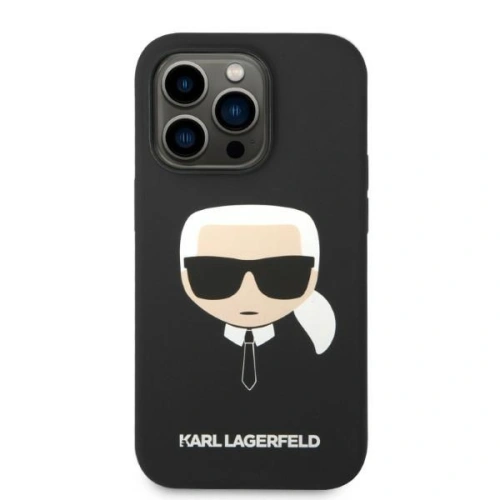 Kup Etui Karl Lagerfeld KLHMP14LSLKHBK Apple iPhone 14 Pro hardcase negru/black Silicone Karl`s Head Magsafe - KLD1157 - {ean13} - Sklep Home Screen