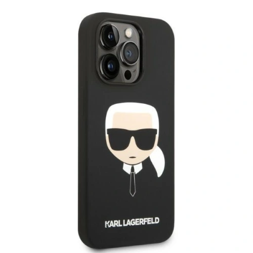Kup Etui Karl Lagerfeld KLHMP14LSLKHBK Apple iPhone 14 Pro hardcase negru/black Silicone Karl`s Head Magsafe - KLD1157 - {ean13} - Sklep Home Screen