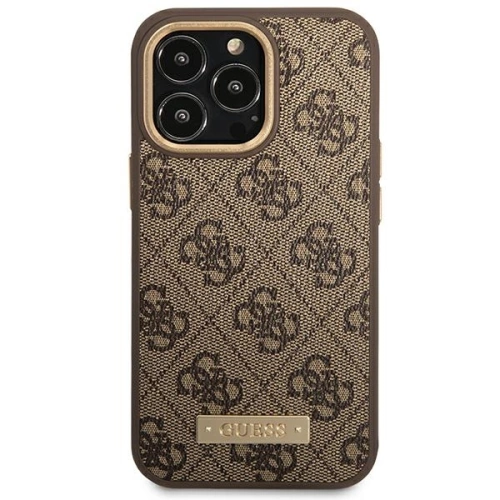 Kup Etui Guess GUHMP14LU4GPRW Apple iPhone 14 Pro brązowy/brown hard case 4G Logo Plate MagSafe - GUE2144 - {ean13} - Sklep Home Screen