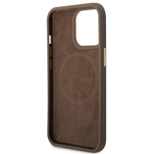 Kup Etui Guess GUHMP14LU4GPRW Apple iPhone 14 Pro brązowy/brown hard case 4G Logo Plate MagSafe - GUE2144 - {ean13} - Sklep Home Screen