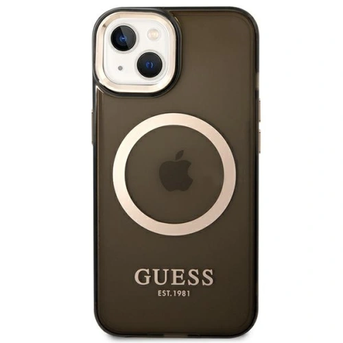 Kup Etui Guess GUHMP14MHTCMK Apple iPhone 14 Plus / 15 Plus czarny/black hard case Gold Outline Translucent MagSafe - GUE2145 - {ean13} - Sklep Home Screen