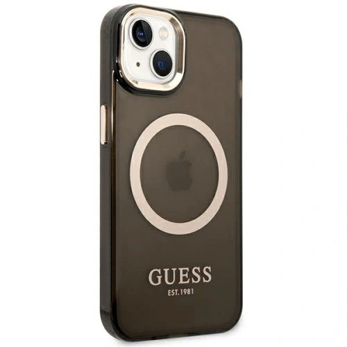 Kup Etui Guess GUHMP14MHTCMK Apple iPhone 14 Plus / 15 Plus czarny/black hard case Gold Outline Translucent MagSafe - GUE2145 - {ean13} - Sklep Home Screen