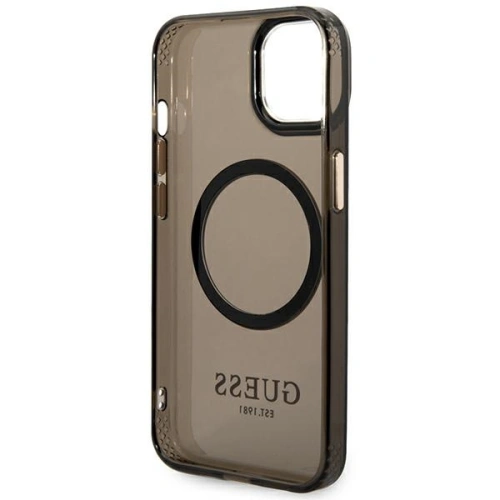 Kup Etui Guess GUHMP14MHTCMK Apple iPhone 14 Plus / 15 Plus czarny/black hard case Gold Outline Translucent MagSafe - GUE2145 - {ean13} - Sklep Home Screen