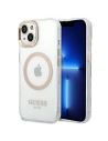 Etui Guess GUHMP14MHTRMD Apple iPhone 14 Plus / 15 Plus aur/gold carcasă dură Metal Outline Magsafe
