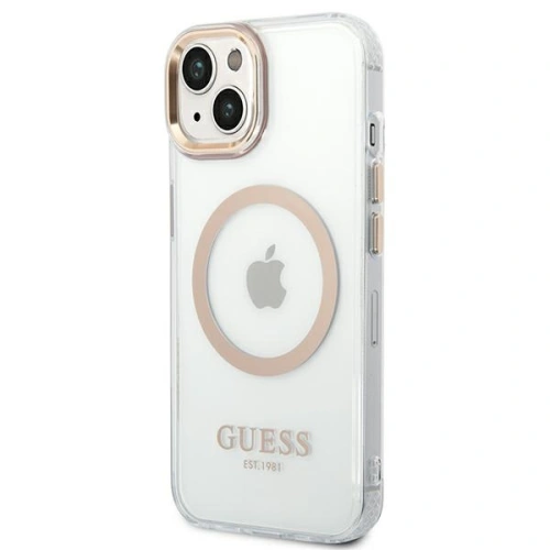 Kup Case Guess GUHMP14MHTRMD Apple iPhone 14 Plus / 15 Plus gold/hartes Gehäuse Metallrahmen Magsafe - GUE2146 - {ean13} - Sklep Home Screen