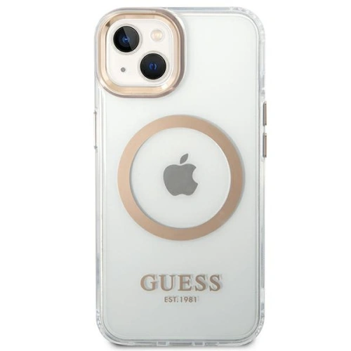 Kup Case Guess GUHMP14MHTRMD Apple iPhone 14 Plus / 15 Plus gold/hartes Gehäuse Metallrahmen Magsafe - GUE2146 - {ean13} - Sklep Home Screen