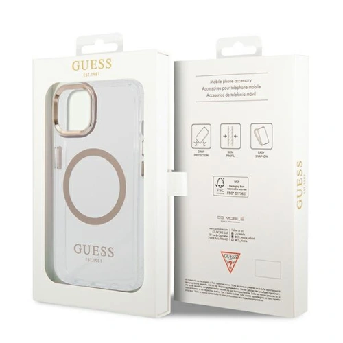 Kup Case Guess GUHMP14MHTRMD Apple iPhone 14 Plus / 15 Plus gold/hartes Gehäuse Metallrahmen Magsafe - GUE2146 - {ean13} - Sklep Home Screen