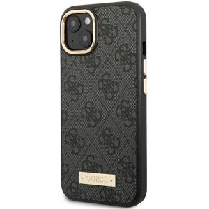 Etui Guess GUHMP14MU4GPRK Apple iPhone 14 Plus / 15 Plus czarny/black hard case 4G Logo Plate MagSafe