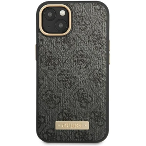 Etui Guess GUHMP14MU4GPRK Apple iPhone 14 Plus / 15 Plus czarny/black hard case 4G Logo Plate MagSafe