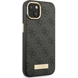 Etui Guess GUHMP14MU4GPRK Apple iPhone 14 Plus / 15 Plus czarny/black hard case 4G Logo Plate MagSafe