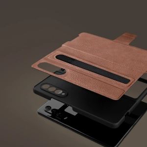 Case Nillkin Aoge Leather Samsung Galaxy Z Fold 3 schwarz