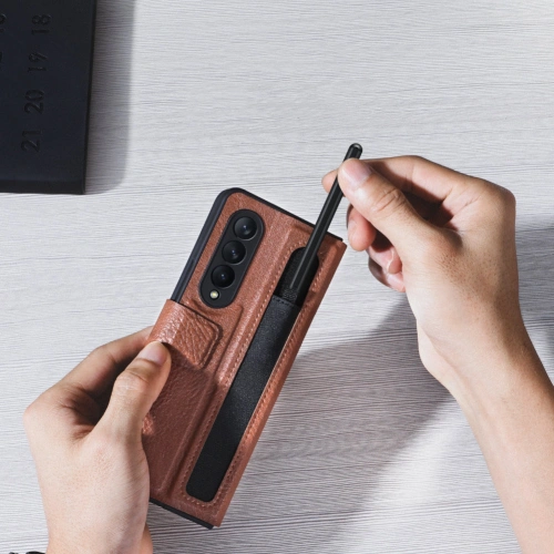 Kup Etui Nillkin Aoge Leather Samsung Galaxy Z Fold 3 brązowy - NLK593 - {ean13} - Sklep Home Screen