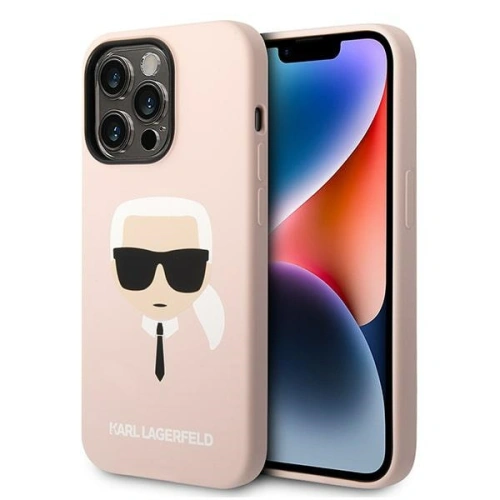 Kup Etui Karl Lagerfeld KLHMP14LSLKHLP Apple iPhone 14 Pro hardcase világosrózsaszín/színes rózsaszín Szilikon Karl feje Magsafe - KLD1158 - {ean13} - Sklep Home Screen