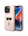 Etui Karl Lagerfeld KLHMP14LSLKHLP Apple iPhone 14 Pro hardcase roz roz/roz deschis Silikon Karl`s Head Magsafe