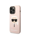 Kup Etui Karl Lagerfeld KLHMP14LSLKHLP Apple iPhone 14 Pro hardcase jasnoróżowy/light pink Silicone Karl`s Head Magsafe - KLD1158 - {ean13} - Sklep Home Screen