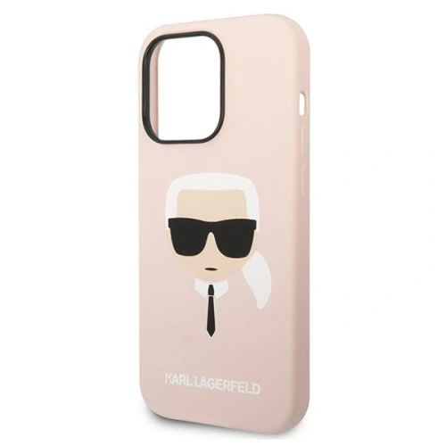 Kup Etui Karl Lagerfeld KLHMP14LSLKHLP Apple iPhone 14 Pro hardcase jasnoróżowy/light pink Silicone Karl`s Head Magsafe - KLD1158 - {ean13} - Sklep Home Screen