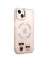Buy Karl Lagerfeld KLHMP14MHKCP Apple iPhone 14 Plus / 15 Plus hardcase pink Karl & Choupette Aluminium Magsafe - KLD1159 - {ean13} - Home Screen Store Europe
