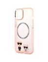 Buy Karl Lagerfeld KLHMP14MHKCP Apple iPhone 14 Plus / 15 Plus hardcase pink Karl & Choupette Aluminium Magsafe - KLD1159 - {ean13} - Home Screen Store Europe