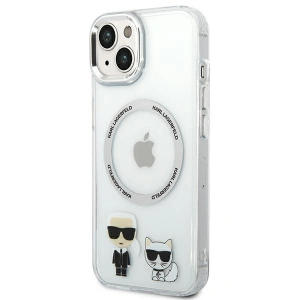 Etui Karl Lagerfeld KLHMP14MHKCT Apple iPhone 14 Plus / 15 Plus hardcase przeźroczysty/transparent Karl & Choupette Aluminium Magsafe