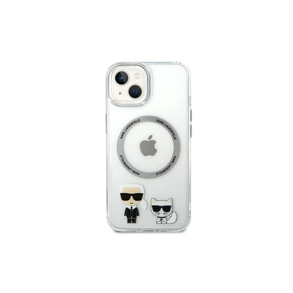 Etui Karl Lagerfeld KLHMP14MHKCT Apple iPhone 14 Plus / 15 Plus hardcase przeźroczysty/transparent Karl & Choupette Aluminium Magsafe