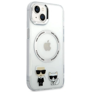 Etui Karl Lagerfeld KLHMP14MHKCT Apple iPhone 14 Plus / 15 Plus hardcase przeźroczysty/transparent Karl & Choupette Aluminium Magsafe