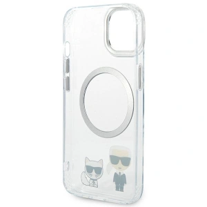 Etui Karl Lagerfeld KLHMP14MHKCT Apple iPhone 14 Plus / 15 Plus hardcase przeźroczysty/transparent Karl & Choupette Aluminium Magsafe