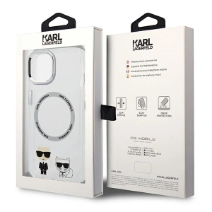 Etui Karl Lagerfeld KLHMP14MHKCT Apple iPhone 14 Plus / 15 Plus hardcase przeźroczysty/transparent Karl & Choupette Aluminium Magsafe