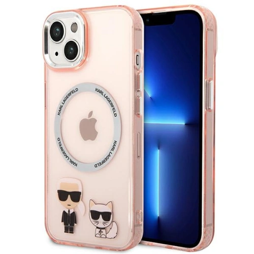 Kup Etui Karl Lagerfeld KLHMP14SHKCP Apple iPhone 14 hardcase różowy/pink Karl & Choupette Aluminium Magsafe - KLD1162 - {ean13} - Sklep Home Screen