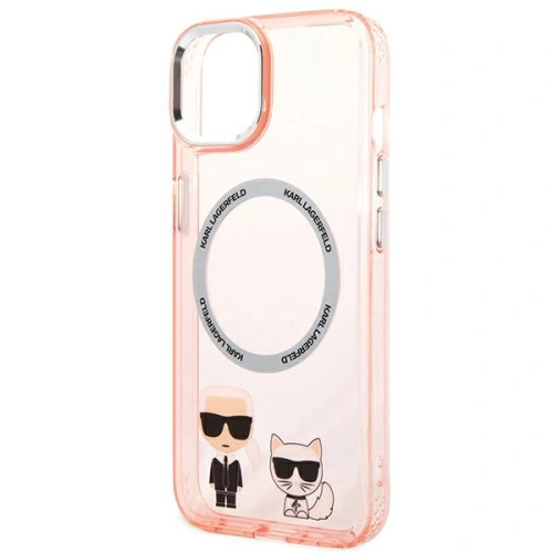 Kup Etui Karl Lagerfeld KLHMP14SHKCP Apple iPhone 14 hardcase różowy/pink Karl & Choupette Aluminium Magsafe - KLD1162 - {ean13} - Sklep Home Screen
