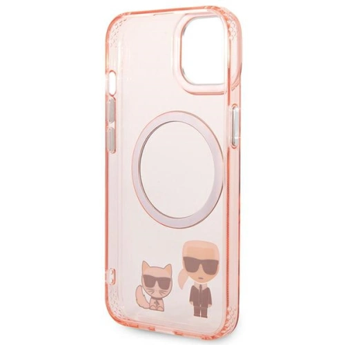 Kup Etui Karl Lagerfeld KLHMP14SHKCP Apple iPhone 14 hardcase różowy/pink Karl & Choupette Aluminium Magsafe - KLD1162 - {ean13} - Sklep Home Screen