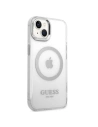 Kup Etui Guess GUHMP14SHTRMS Apple iPhone 14 srebrny/silver hard case Metal Outline Magsafe - GUE2151 - {ean13} - Sklep Home Screen