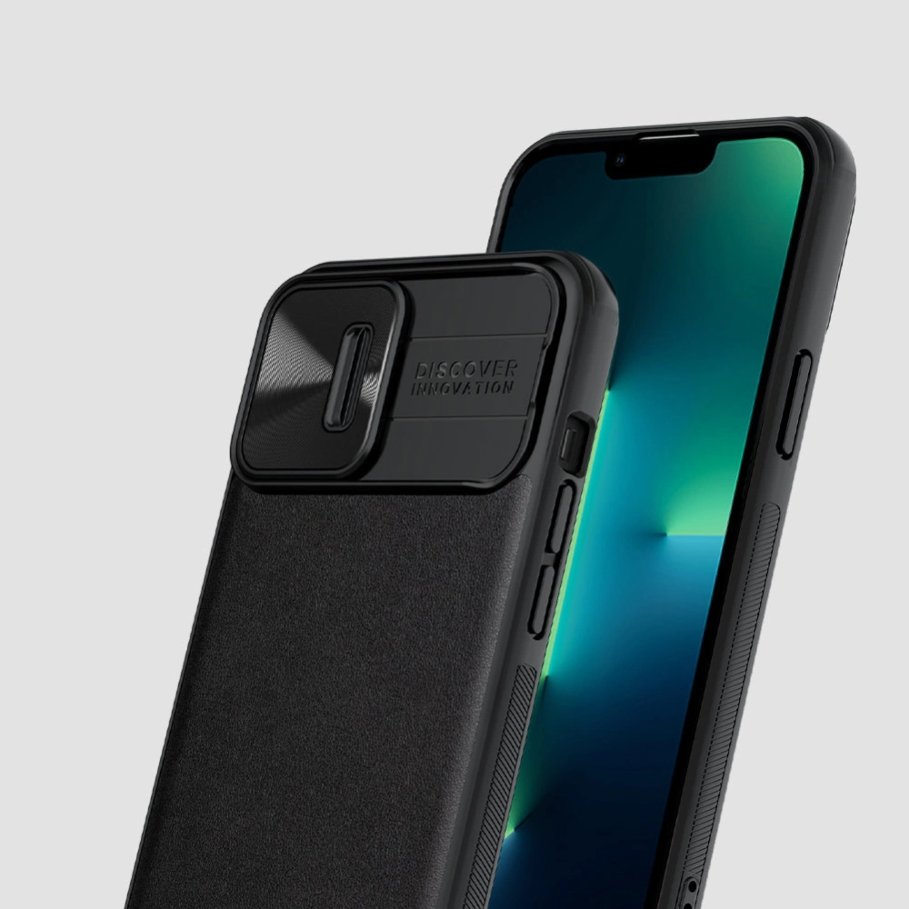 Etui Nillkin CamShield Leather Apple iPhone 13 Pro fioletowy