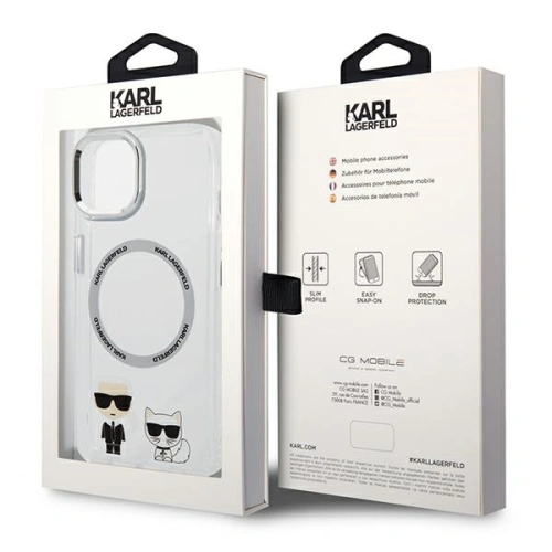 Kup Etui Karl Lagerfeld KLHMP14SHKCT Apple iPhone 14 hardcase transparent/transparent Karl & Choupette Aluminiu Magsafe - KLD1163 - {ean13} - Sklep Home Screen