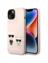 Etui Karl Lagerfeld KLHMP14SSSKCI Apple iPhone 14 kemény tok világos rózsaszín/színes pink Szilikon Karl & Choupette Magsafe