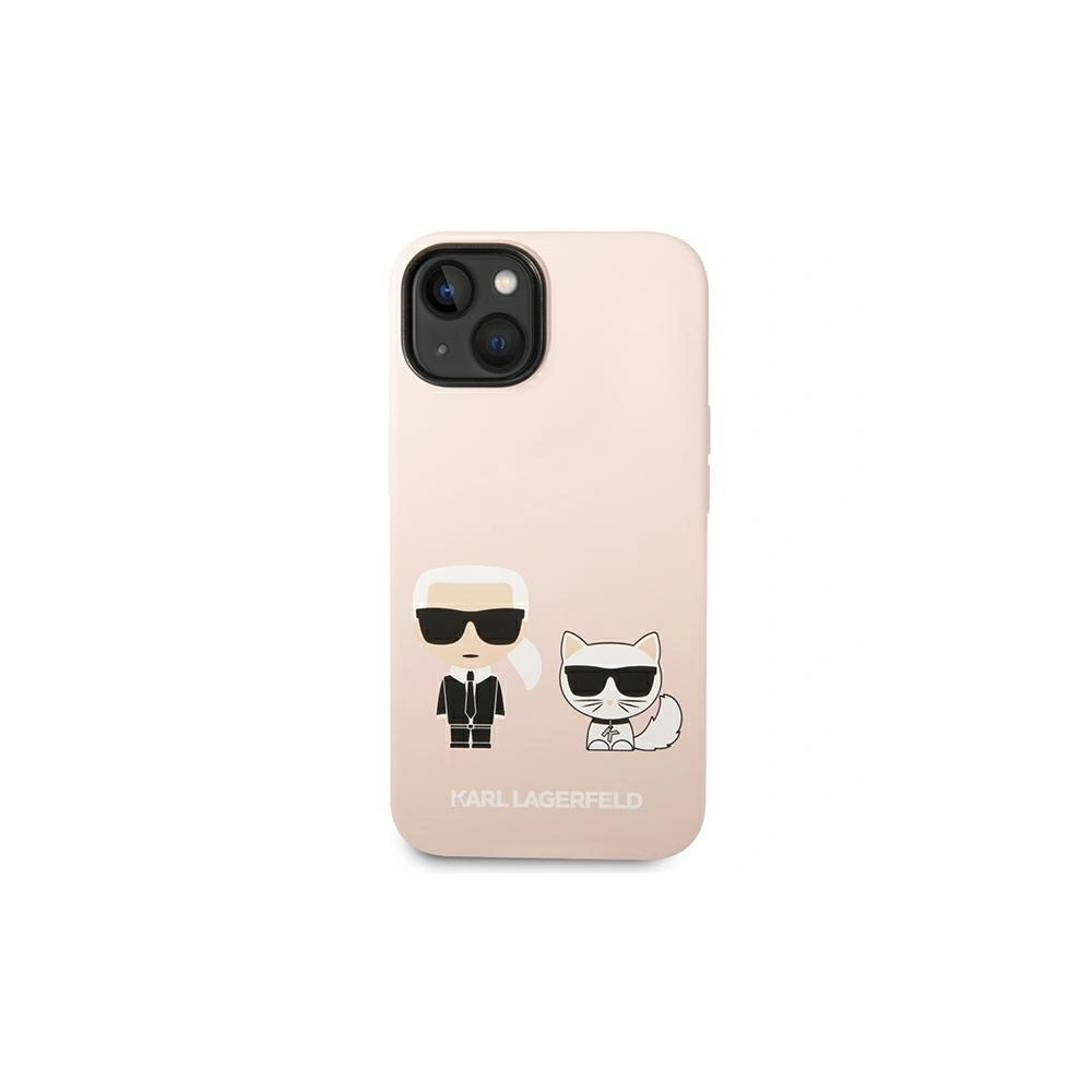Etui Karl Lagerfeld KLHMP14SSSKCI Apple iPhone 14 hardcase jasnoróżowy/light pink Silicone Karl & Choupette Magsafe