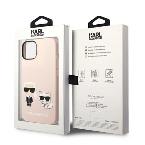 Kup Etui Karl Lagerfeld KLHMP14SSSKCI Apple iPhone 14 hardcase roz light/roz silicon Karl & Choupette Magsafe - KLD1164 - {ean13} - Sklep Home Screen