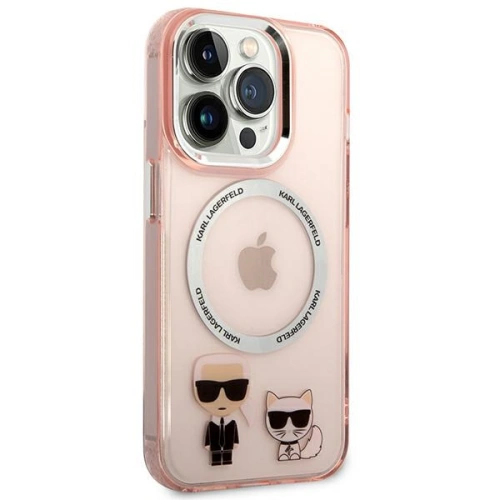 Kup Etui Karl Lagerfeld KLHMP14XHKCP Apple iPhone 14 Pro Max hardcase różowy/pink Karl & Choupette Aluminium Magsafe - KLD1165 - {ean13} - Sklep Home Screen