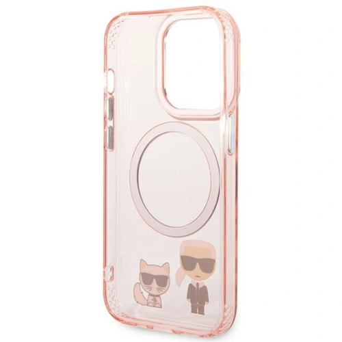 Kup Etui Karl Lagerfeld KLHMP14XHKCP Apple iPhone 14 Pro Max hardcase różowy/pink Karl & Choupette Aluminium Magsafe - KLD1165 - {ean13} - Sklep Home Screen