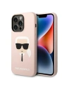 Etui Karl Lagerfeld KLHMP14XSLKHLP Apple iPhone 14 Pro Max hardcase jasnorůžový/light pink Silicone Karl`s Head Magsafe