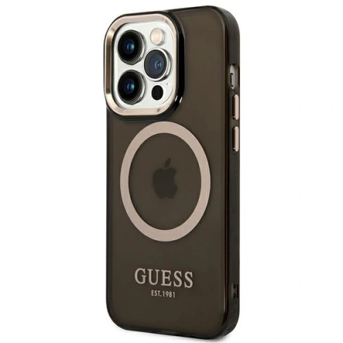 Kup Etui Guess GUHMP14XHTCMK Apple iPhone 14 Pro Max černé/black hard case Gold Outline Translucent MagSafe - GUE2154 - {ean13} - Sklep Home Screen