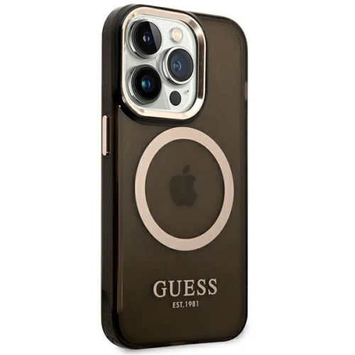 Kup Etui Guess GUHMP14XHTCMK Apple iPhone 14 Pro Max černé/black hard case Gold Outline Translucent MagSafe - GUE2154 - {ean13} - Sklep Home Screen