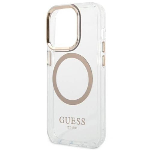 Kup Case Guess GUHMP14XHTRMD Apple iPhone 14 Pro Max gold/hartes Gehäuse Metallrand Magsafe - GUE2155 - {ean13} - Sklep Home Screen
