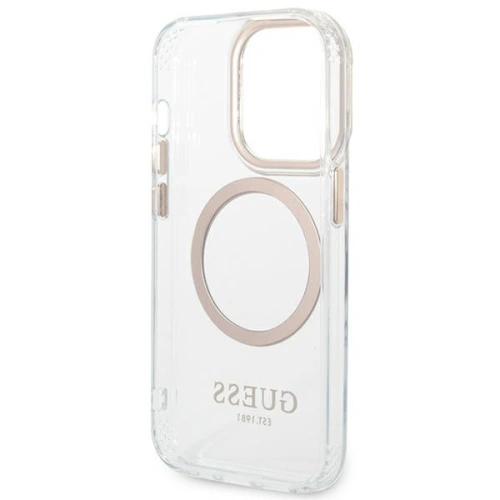 Kup Case Guess GUHMP14XHTRMD Apple iPhone 14 Pro Max gold/hartes Gehäuse Metallrand Magsafe - GUE2155 - {ean13} - Sklep Home Screen