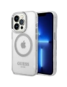 Etui Guess GUHMP14XHTRMS Apple iPhone 14 Pro Max srebrny/silver hard case Metal Outline Magsafe