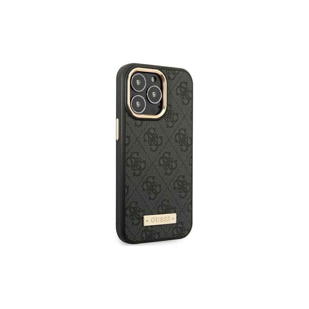 Etui Guess GUHMP14XU4GPRK Apple iPhone 14 Pro Max czarny/black hard case 4G Logo Plate MagSafe