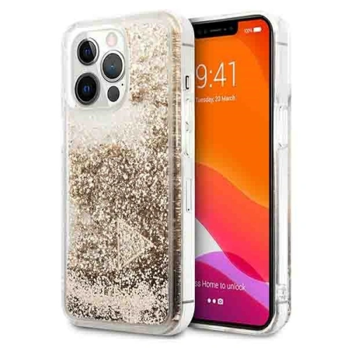 Kup Etui Guess GUOHCP14LGLHFLGO Apple iPhone 14 Pro auriu/gold hardcase Glitter Charms - GUE2159 - {ean13} - Sklep Home Screen