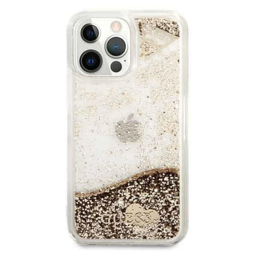 Kup Etui Guess GUOHCP14LGLHFLGO Apple iPhone 14 Pro złoty/gold hardcase Glitter Charms - GUE2159 - {ean13} - Sklep Home Screen
