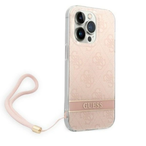 Kup Etui Guess GUOHCP14LH4STP Apple iPhone 14 Pro rózsaszín/pink hardcase 4G Print Strap - GUE2161 - {ean13} - Sklep Home Screen